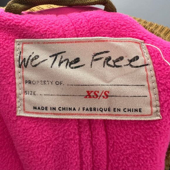 We The Free People Boucle Brown Pink Stone Cold Circle Cape Poncho Ribbed XS/S - Picture 9 of 11